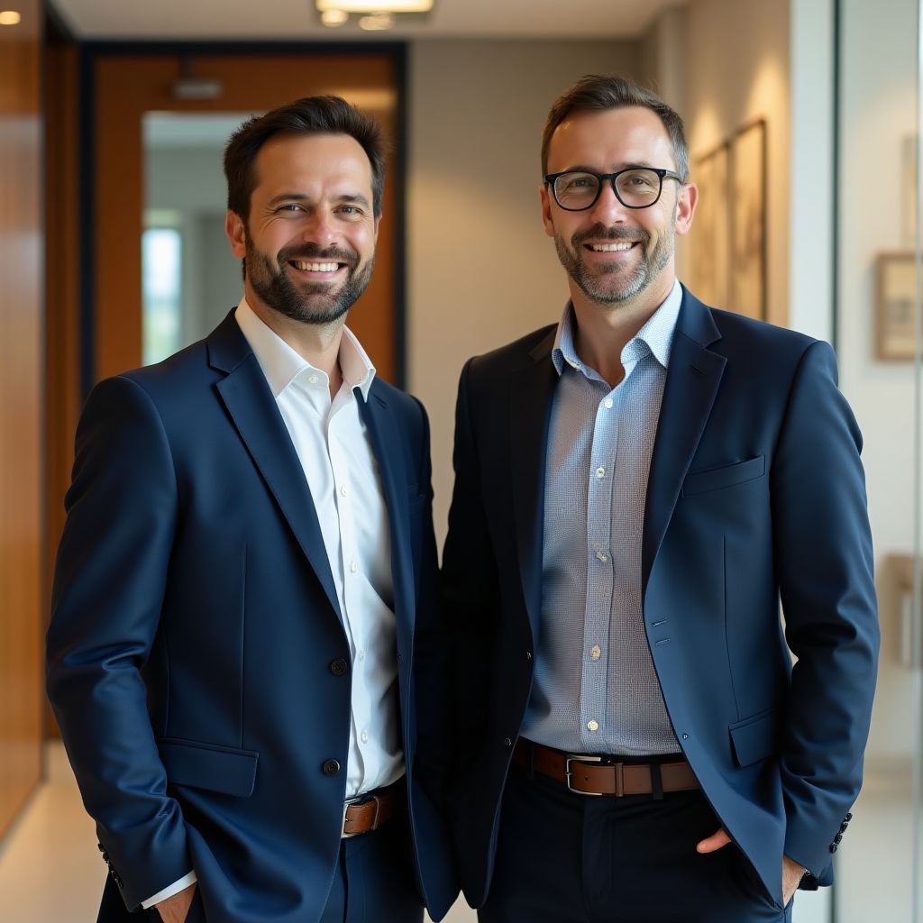 Fundadores de InverMine Argentina en la inauguración de su sede en Buenos Aires