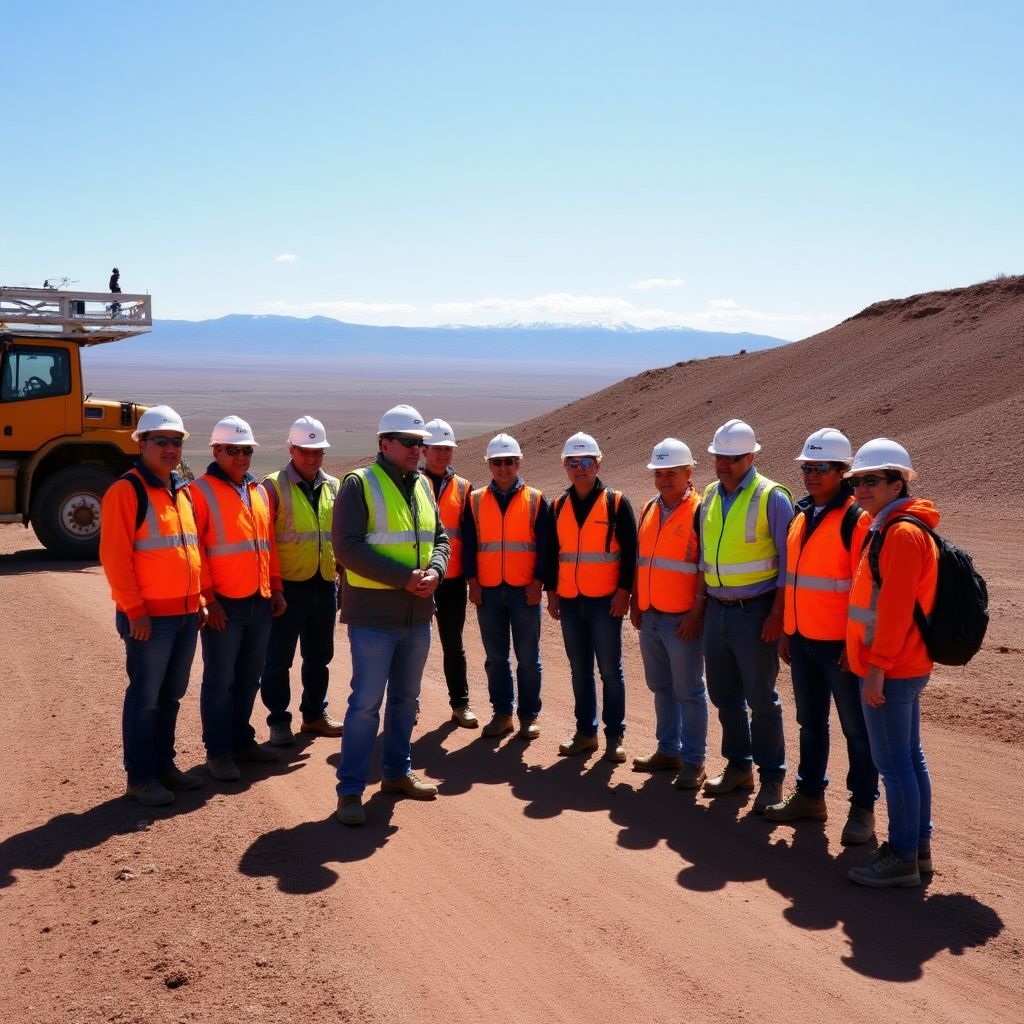 Visita técnica a un yacimiento de litio en el norte argentino